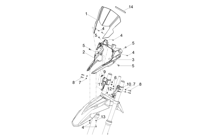 Derbi Senda SM 50 2T X-Treme Low Seat E4 2019 – Voorscherm