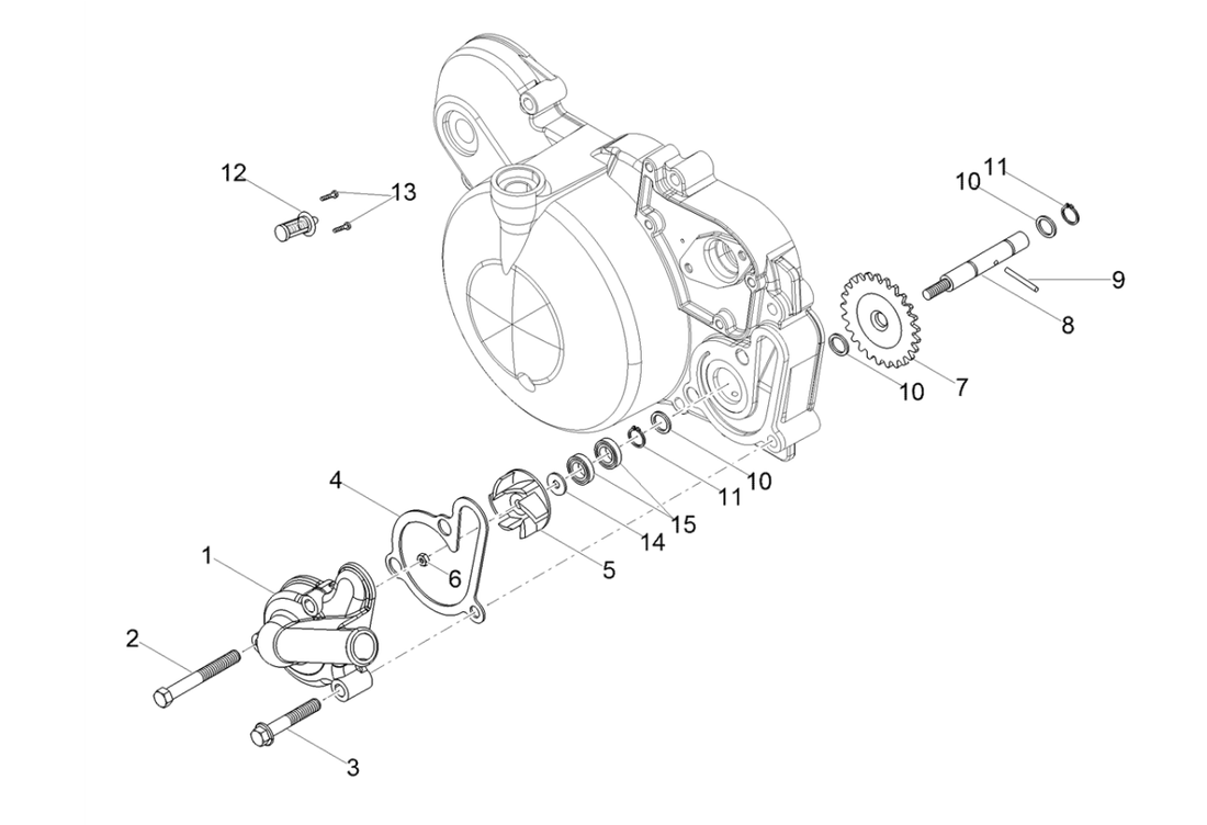Derbi Senda SM 50 2T X-Treme Low Seat E4 2019 – Waterpomp