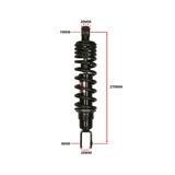 Achterschokbreker YSS Pro X Serie 270MM Zwart MBK Booster