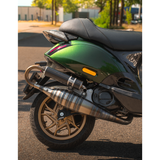 Set di cerchi Vespa RST incluso adattatore per tamburo freno 12 pollici nero opaco Piaggio Zip SP