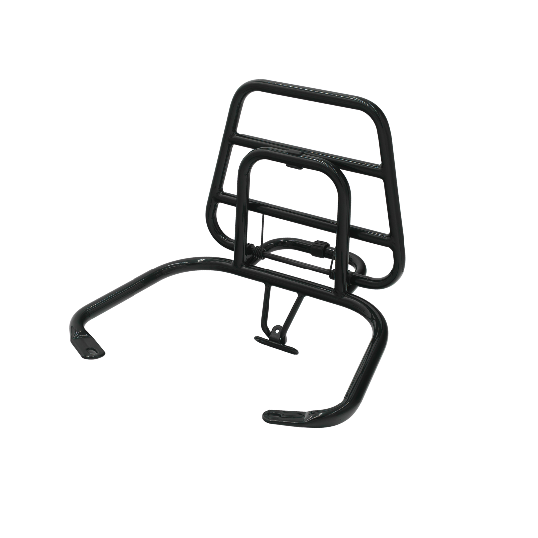 Porte-bagages arrière brillant noir Vespa LX / S