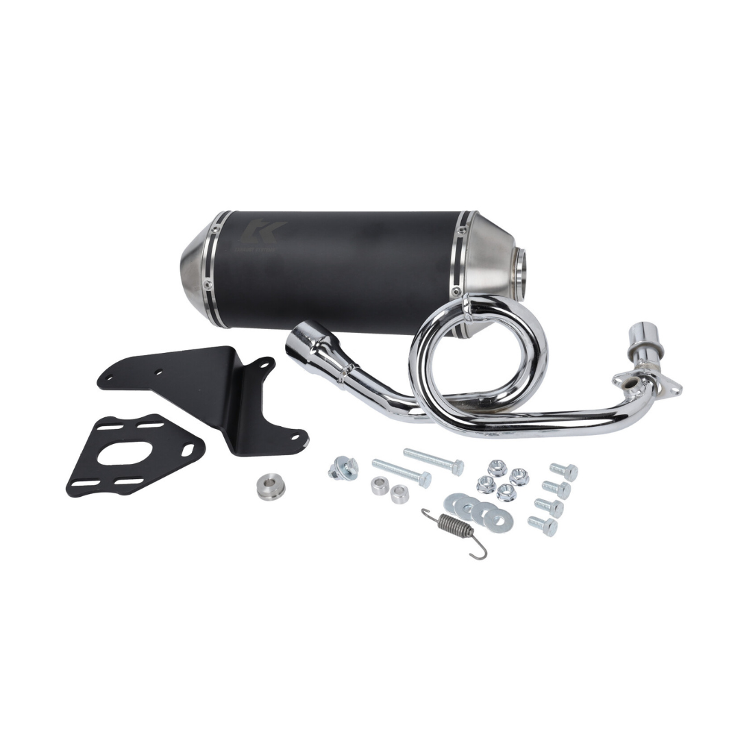TurboKit Auspuff Piaggio Zip IGET 4T 3V Euro 5 Chrom