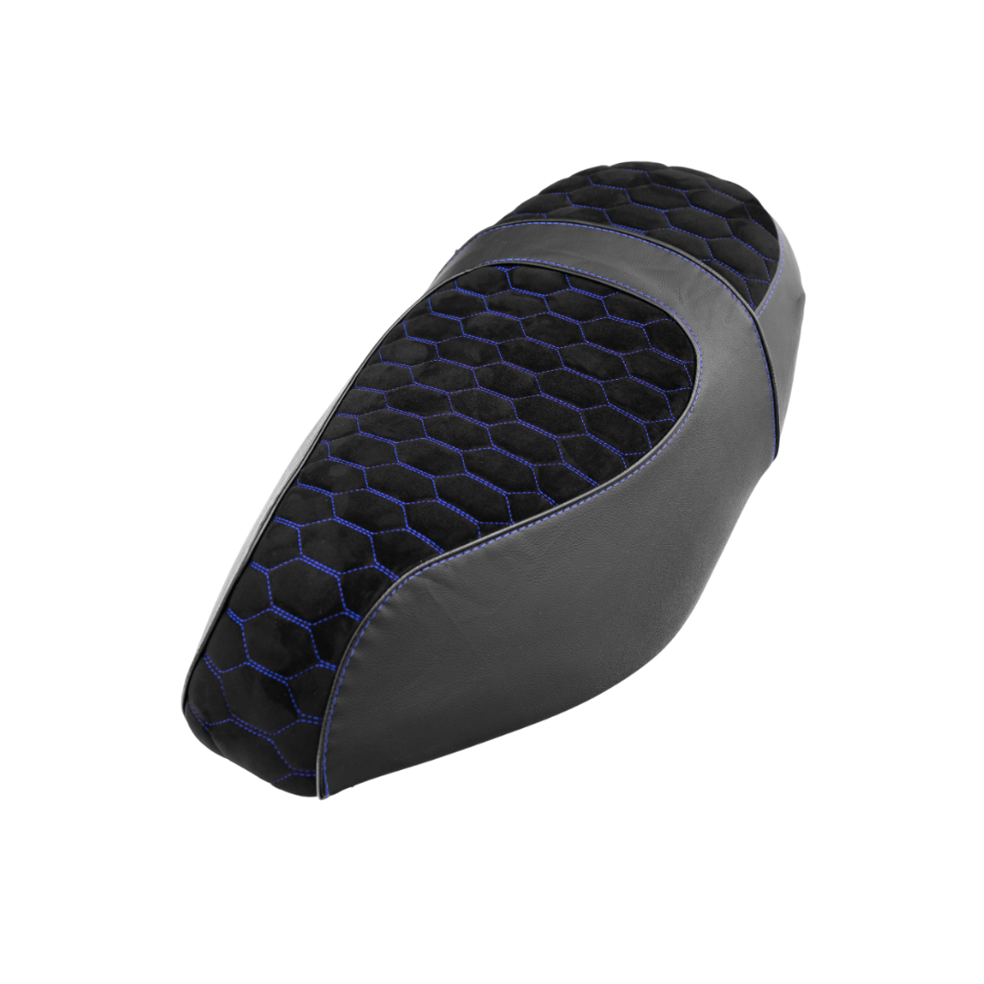 Couverture de selle alcantara look bleu piaggio zip