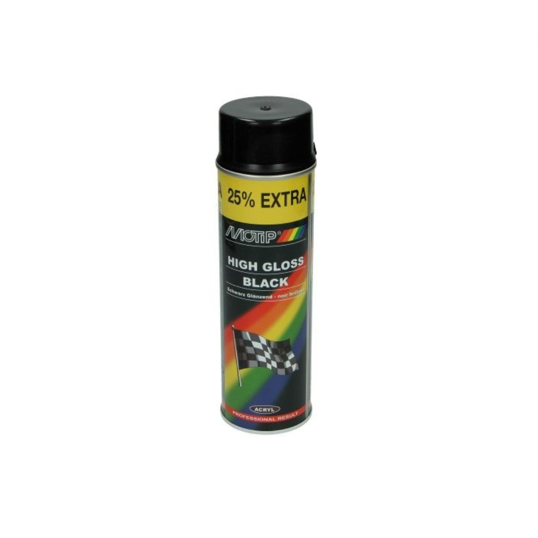 Spraydose Motip Hochglanz Schwarz 500ML