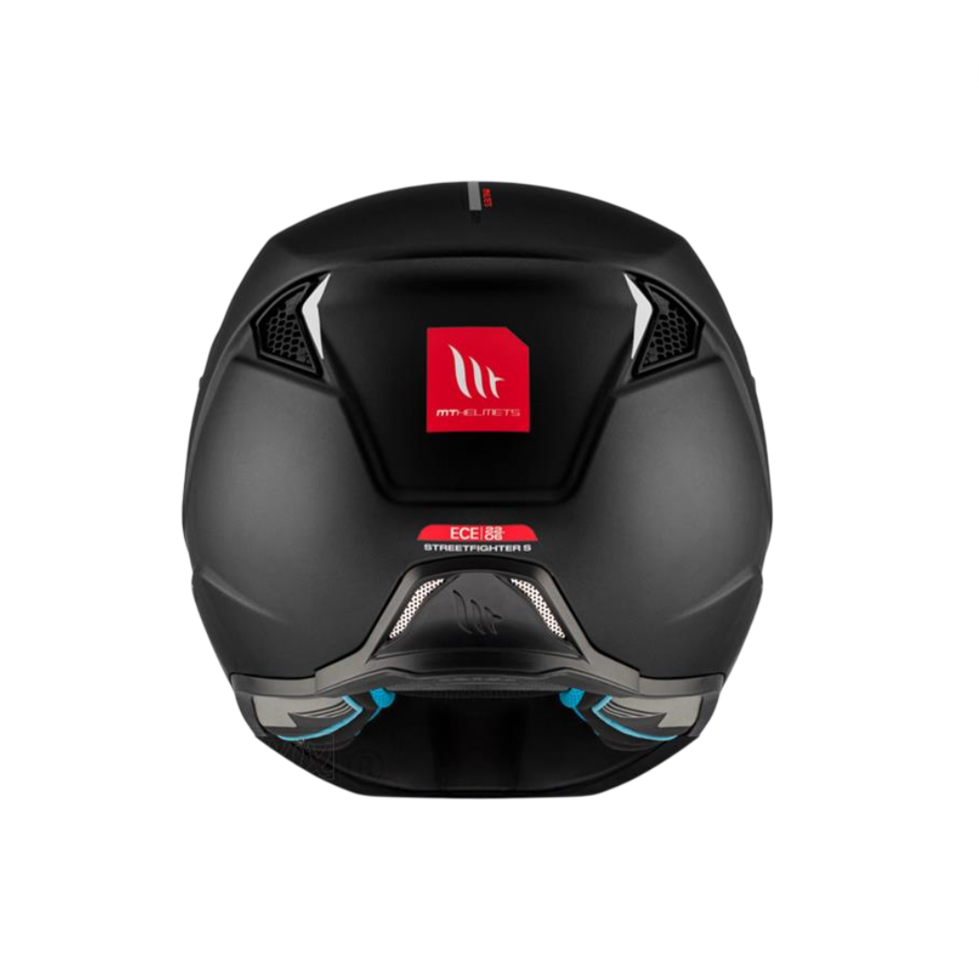 Helmet mt streetfighter sv stripe matt black
