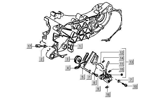 Gilera DNA 50 2T E1 2000-2001 – Oliepomp