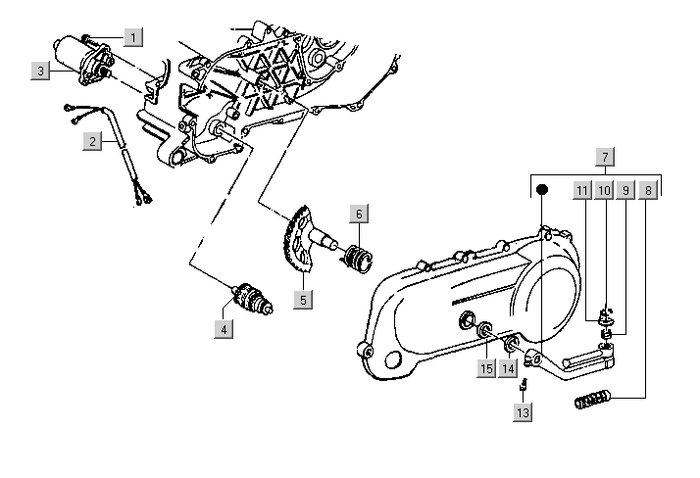 Gilera DNA 50 2T E1 2000-2001 – Startmotor