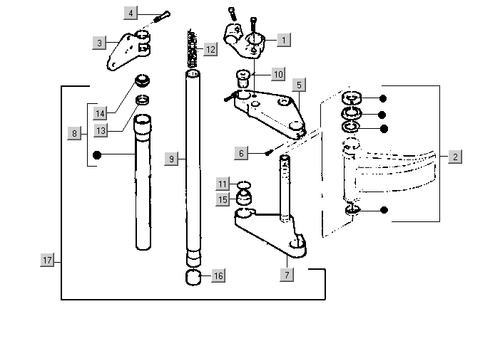 Gilera DNA 50 2T E1 2000-2001 – Vork
