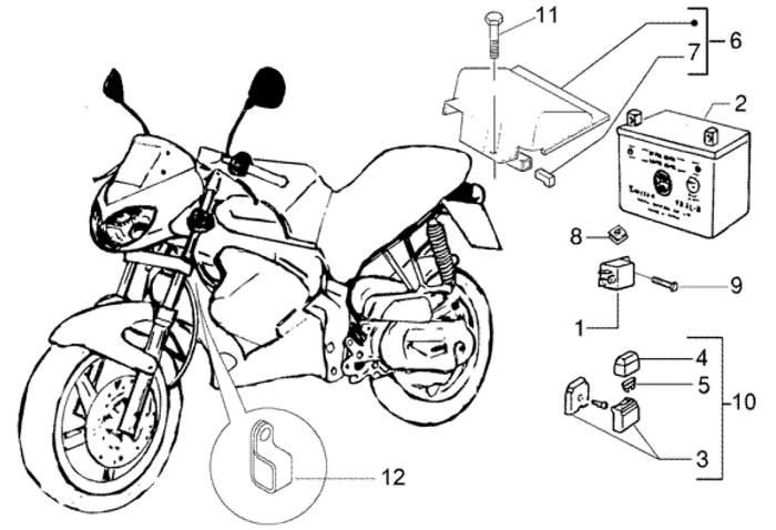 Gilera DNA 50 2T E2 2005 – Accu
