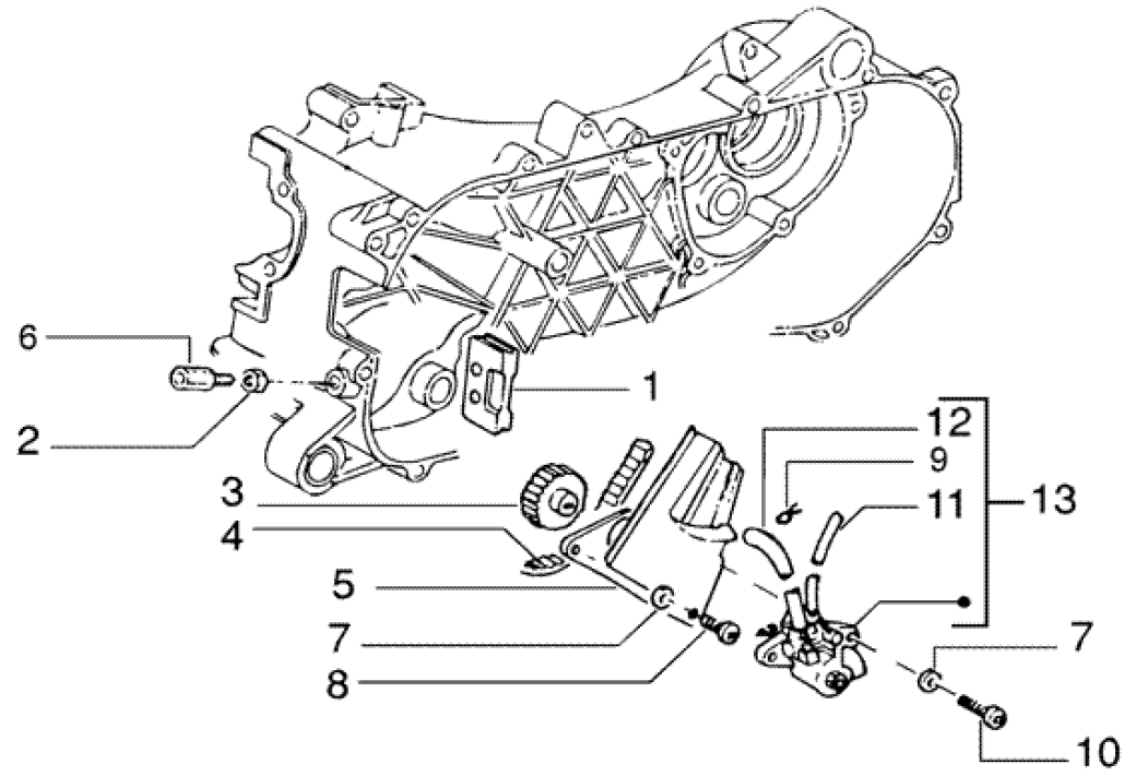 Gilera DNA 50 2T E2 2005 – Oliepomp