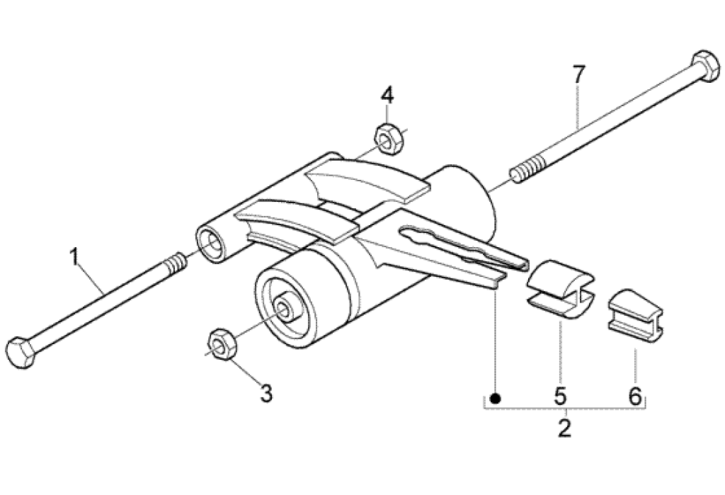Gilera DNA 50 2T E2 2005 – Schommelarm