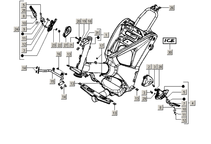Gilera ICE 50 2T E2 2002-2005 – Chassis Frame