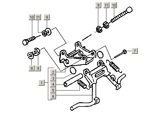 Gilera ICE 50 2T E2 2002-2005 – Middenstandaard