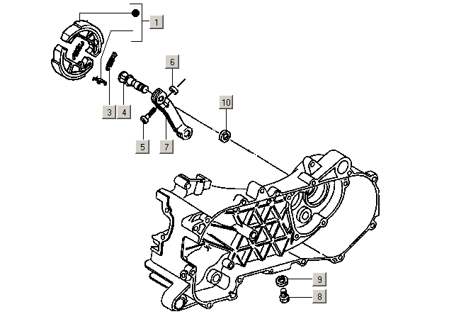 Gilera ICE 50 2T E2 2002-2005 – Remklauw Achter