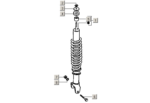 Gilera ICE 50 2T E2 2002-2005 – Schokbreker Achter