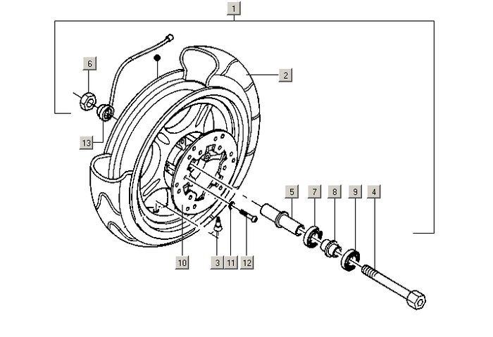 Gilera ICE 50 2T E2 2002-2005 – Voorwiel Velg Remschijf