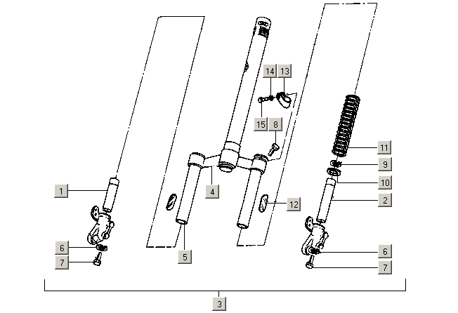 Gilera ICE 50 2T E2 2002-2005 – Vork