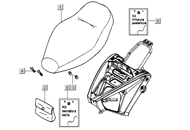 Gilera ICE 50 2T E2 2002-2005 – Zadel Baggagedrager