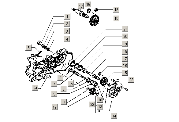 Gilera Stalker 50 2T E1 1998-2005 – Aandrijfschacht