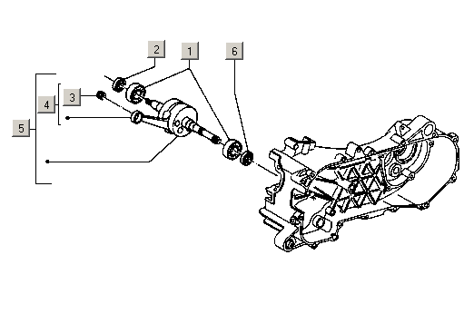 Gilera Stalker 50 2T E1 1998-2005 – Krukas