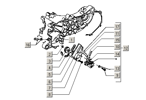 Gilera Stalker 50 2T E1 1998-2005 – Oliepomp