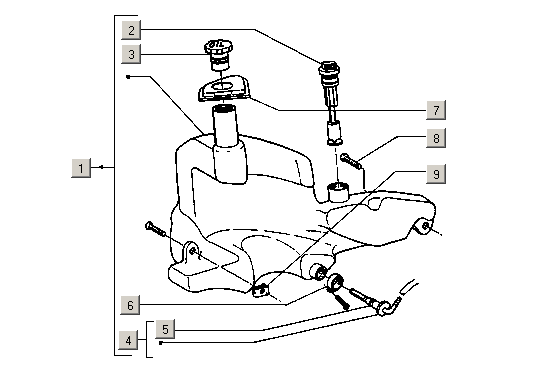 Gilera Stalker 50 2T E1 1998-2005 – Olietank