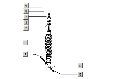 Gilera Stalker 50 2T E1 1998-2005 – Schokbreker Achter