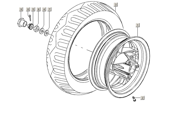 Gilera Stalker 50 2T E2 2005-2006 – Achterwiel