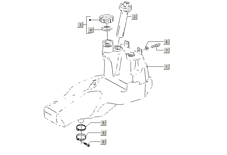 Gilera Stalker 50 2T E2 2005-2006 – Benzinetank