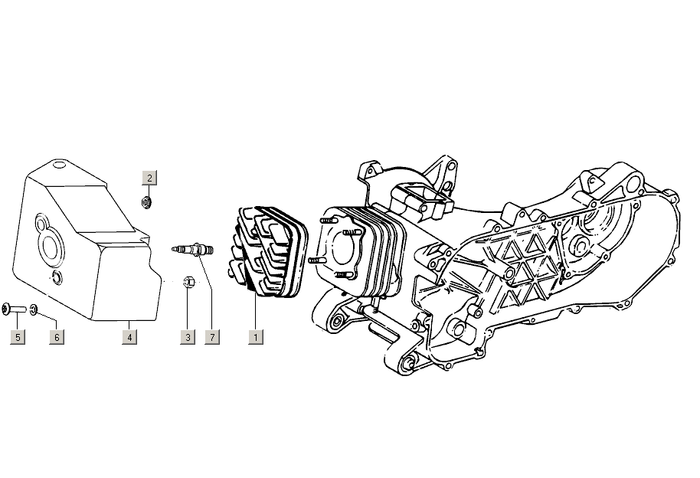 Gilera Stalker 50 2T E2 2005-2006 – Cilinderkopdeksel