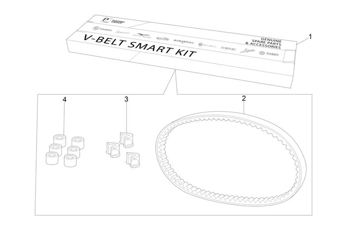 Gilera Stalker 50 2T E2 2005-2006 – Kit Trasmissione