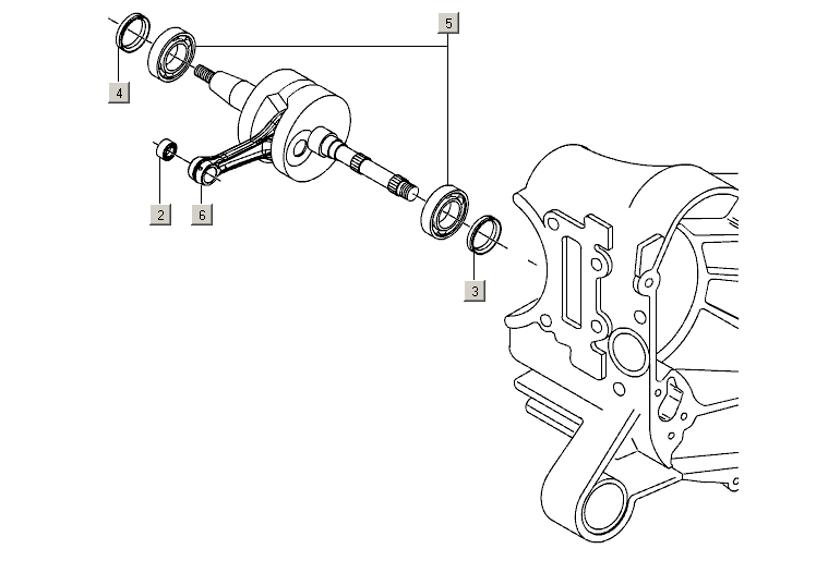 Gilera Stalker 50 2T E2 2005-2006 – Krukas
