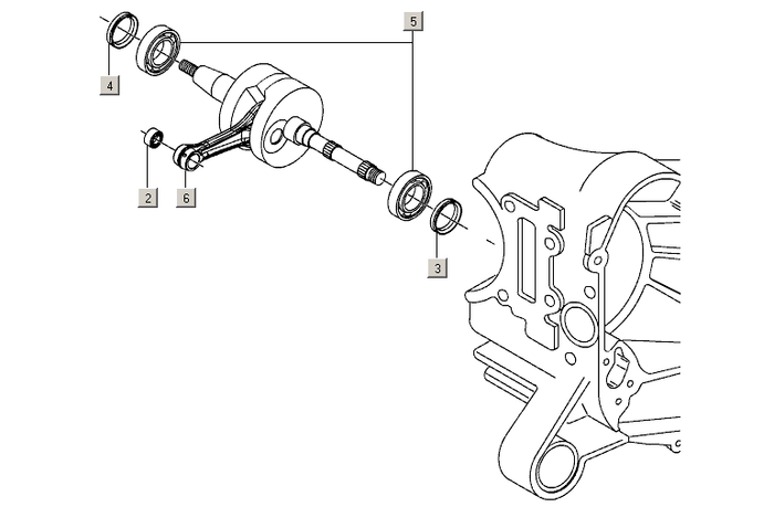 Gilera Stalker 50 2T E2 2005-2006 – Krukas
