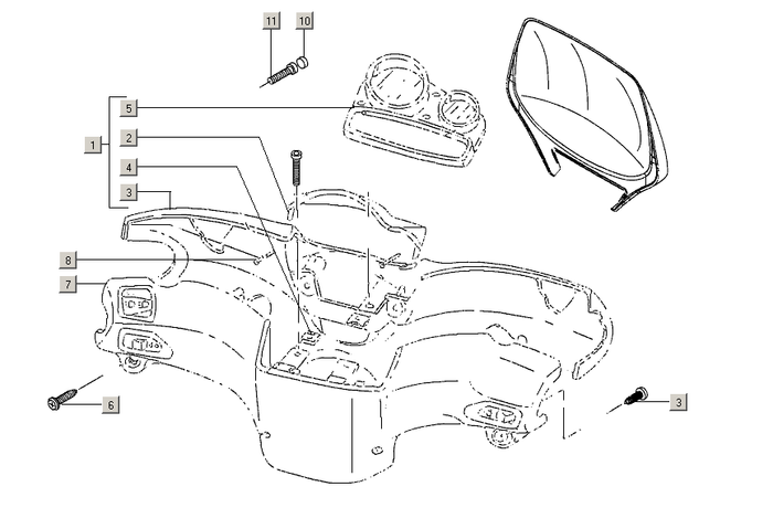 Gilera Stalker 50 2T E2 2005-2006 – Stuurbekleding