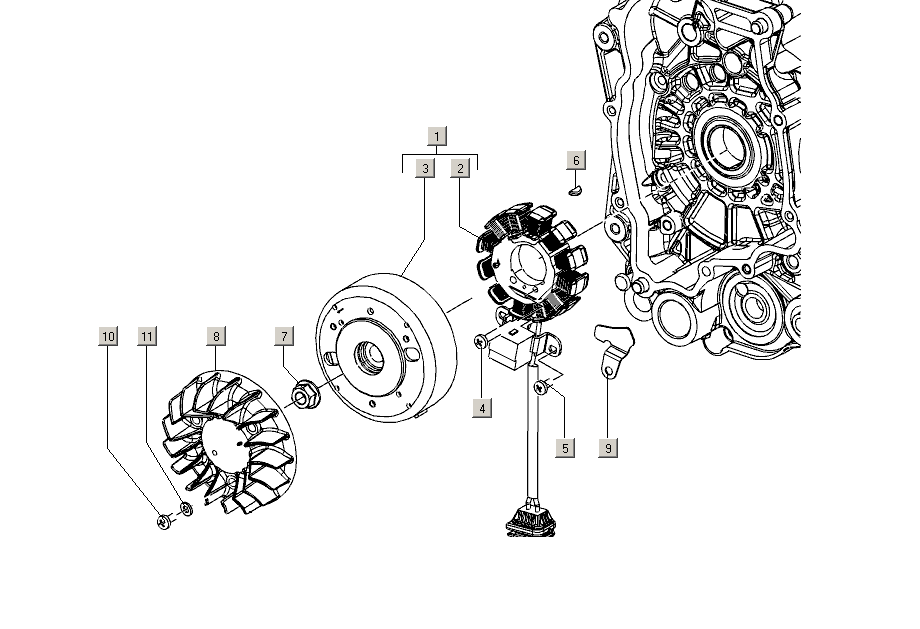 Gilera Stalker 50 2T E2 2005-2006 – Vliegwiel