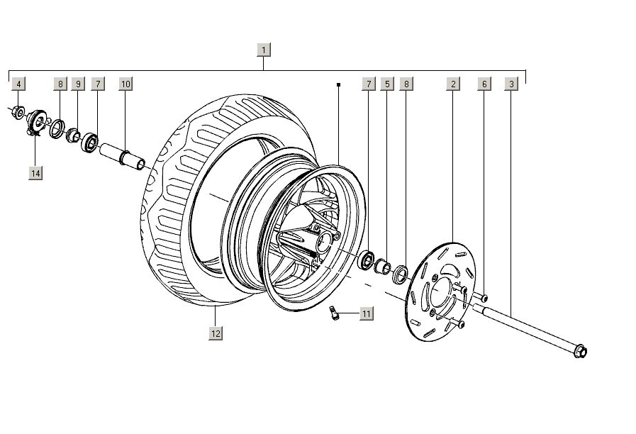 Gilera Stalker 50 2T E2 2005-2006 – Voorwiel