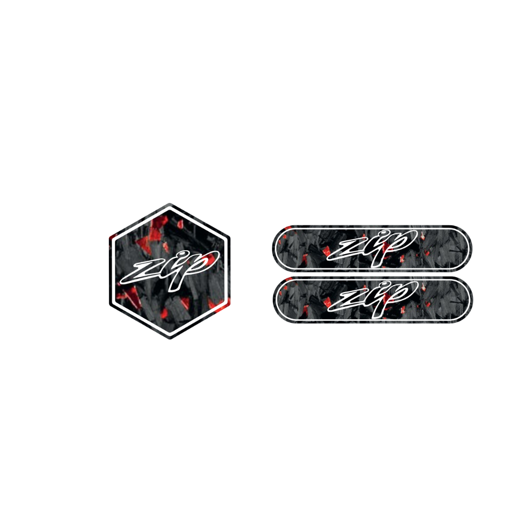 Forged Carbon Voorkap Logo + Reflector Zip Bundel