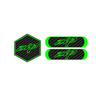 Carbon Zip Front Hood Logo + Reflector Bundle