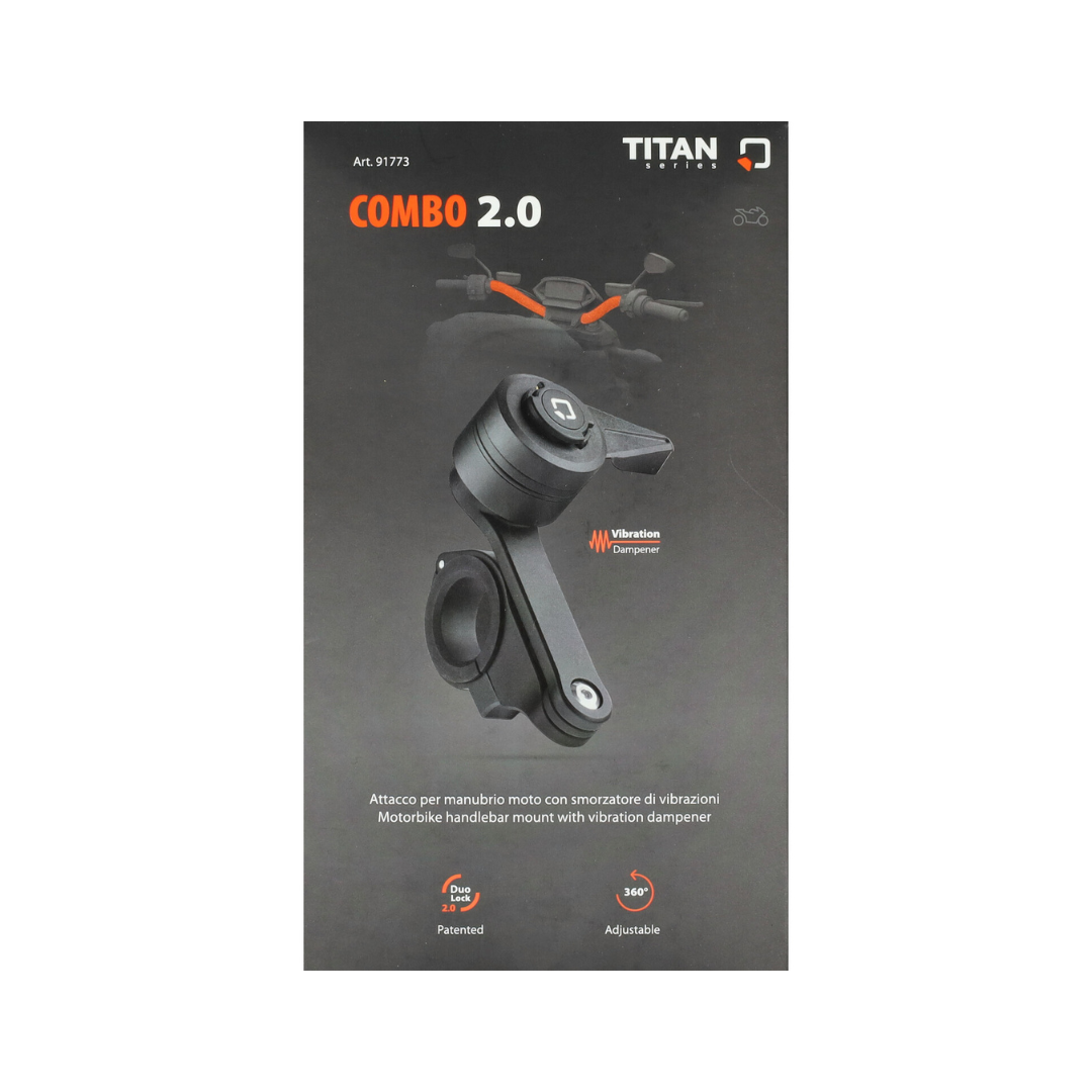 Adattatore Lampa Telefono Opti-Combo Manubrio 2.0 Serie Titan 22/35MM Ciclomotore/Fatbike