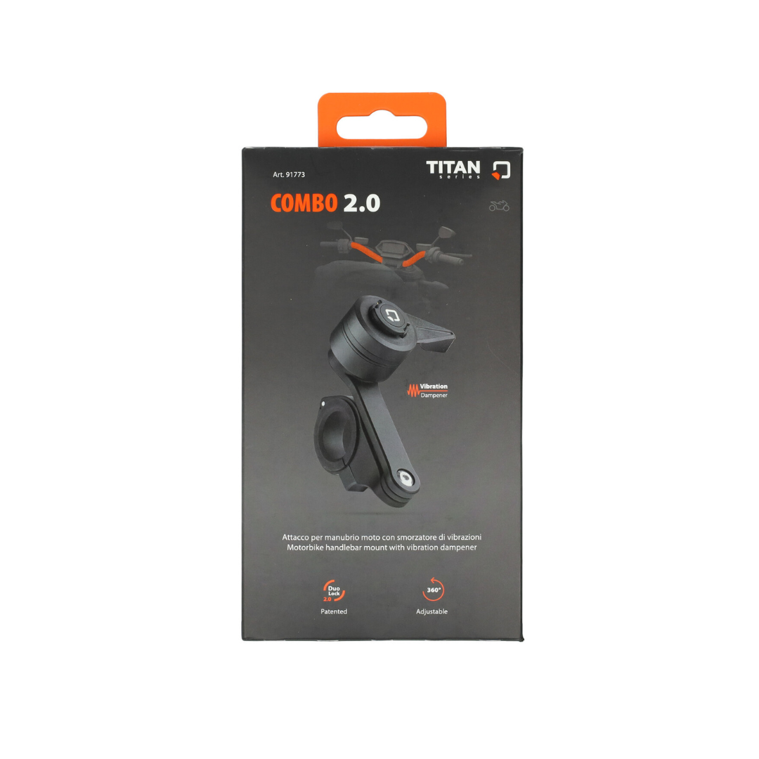 Adattatore Lampa Telefono Opti-Combo Manubrio 2.0 Serie Titan 22/35MM Ciclomotore/Fatbike