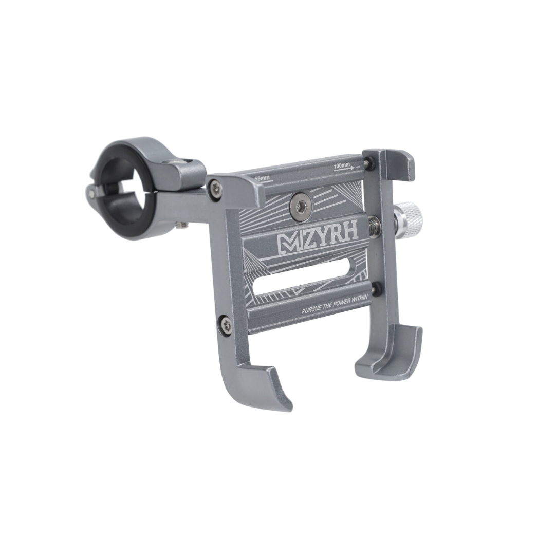 Phone Holder Adjustable Aluminum Gray Scooter/Fatbike