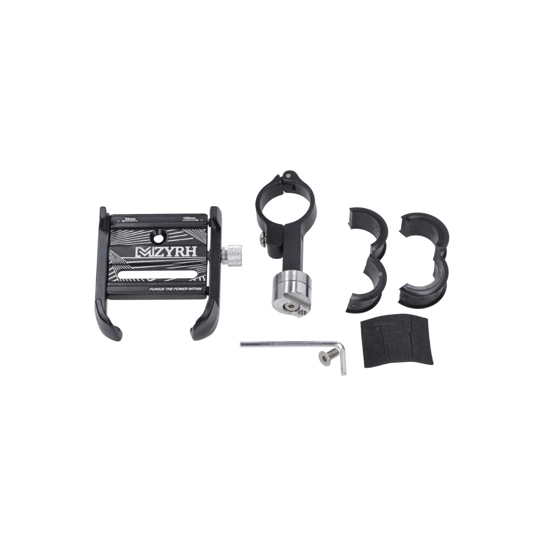 Phone Holder Adjustable Aluminum Black Scooter/Fatbike