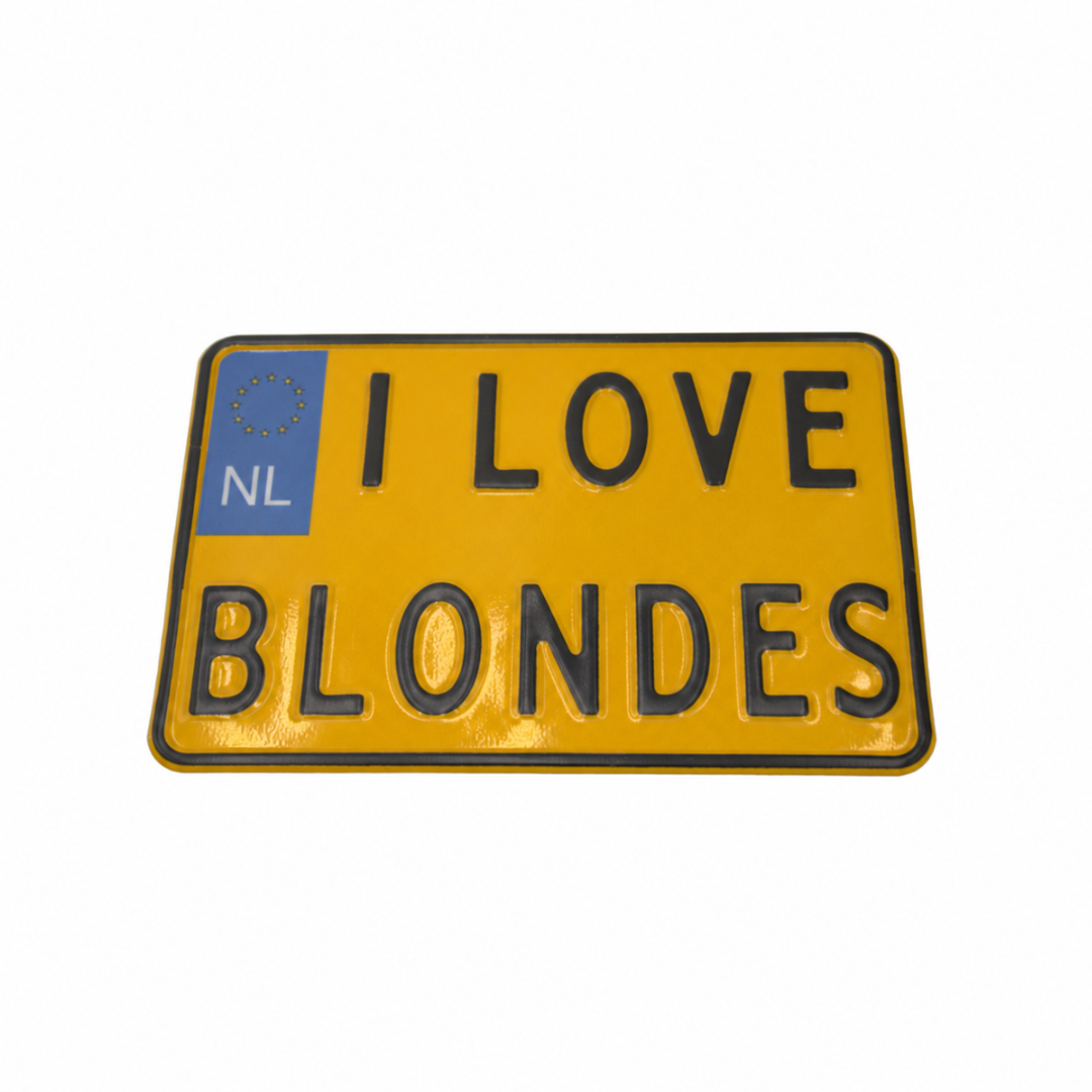 Nederlandse Motorplaat I Love Blondes