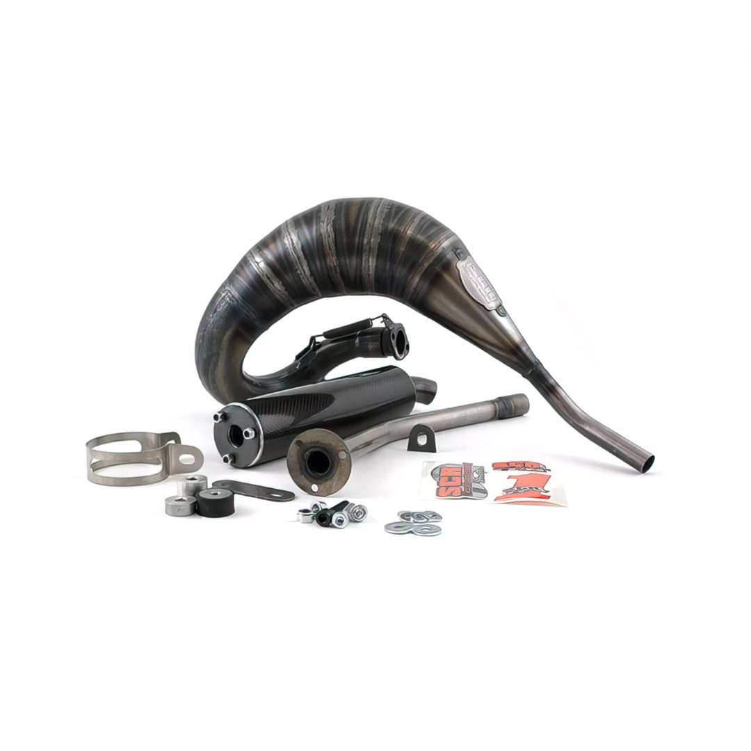 SCR Corse Uitlaat Racing Line 70cc Carbon Bovenlangs Derbi Senda 2 Takt