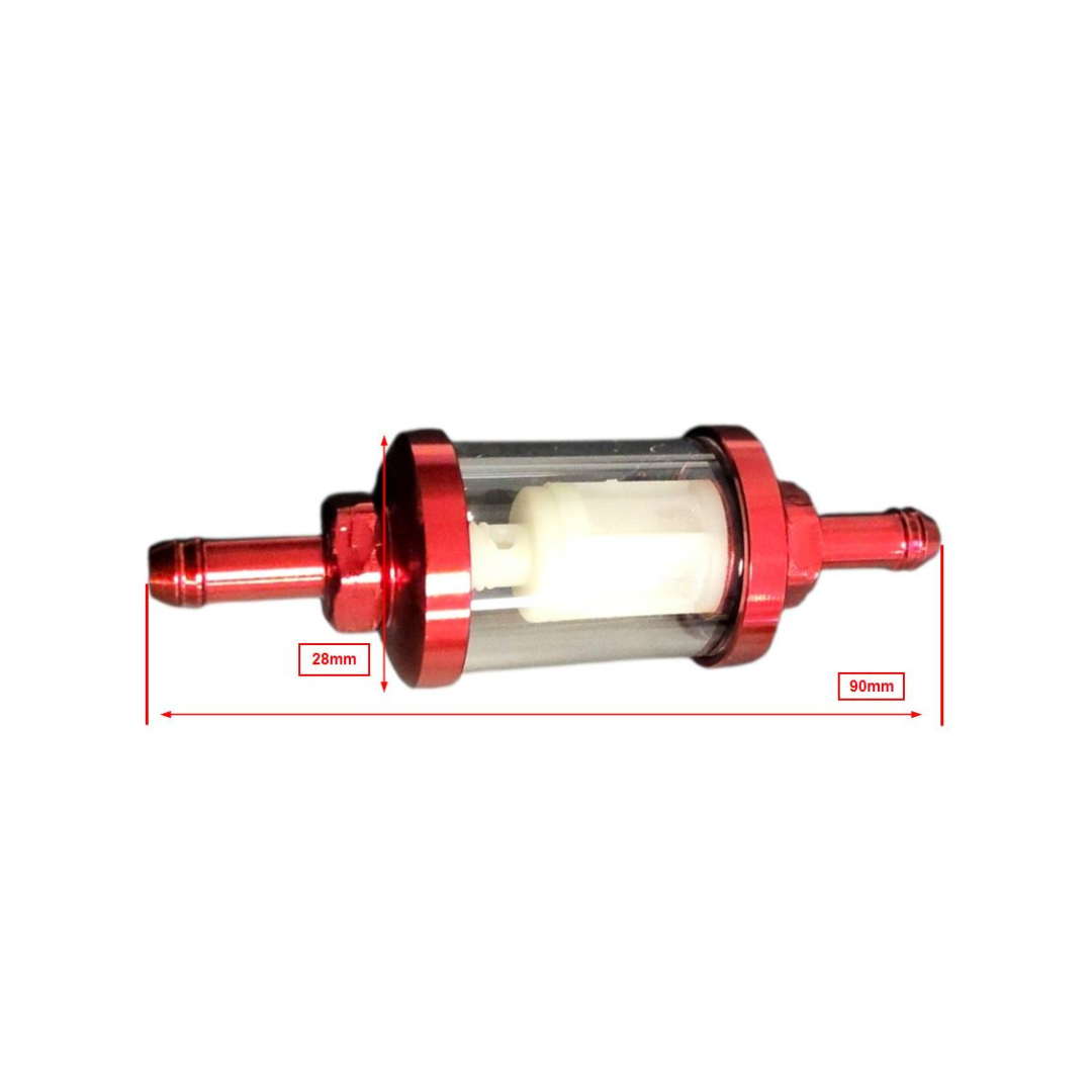Benzinefilter Rood 101 Octane 7MM