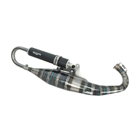 BGM Uitlaat 52 Slag Zwart + Nademper Giannelli Carbon Piaggio / Gilera 125-180cc 2 Takt