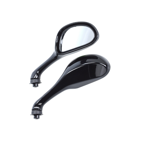 SP RS1 Kappenset + Runner Spiegels Glans Zwart Piaggio Zip Bundel