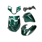 SP Kappenset + Runner Spiegels Jaguar Groen Piaggio Zip Bundel