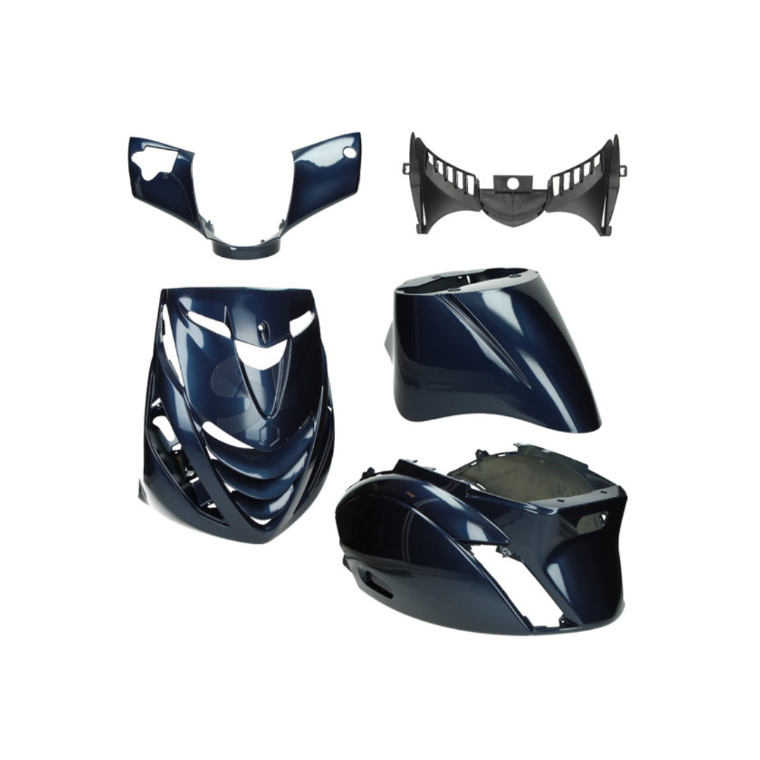 SP Kappenset + Runner Spiegels Midnight Blue Piaggio Zip Bundel