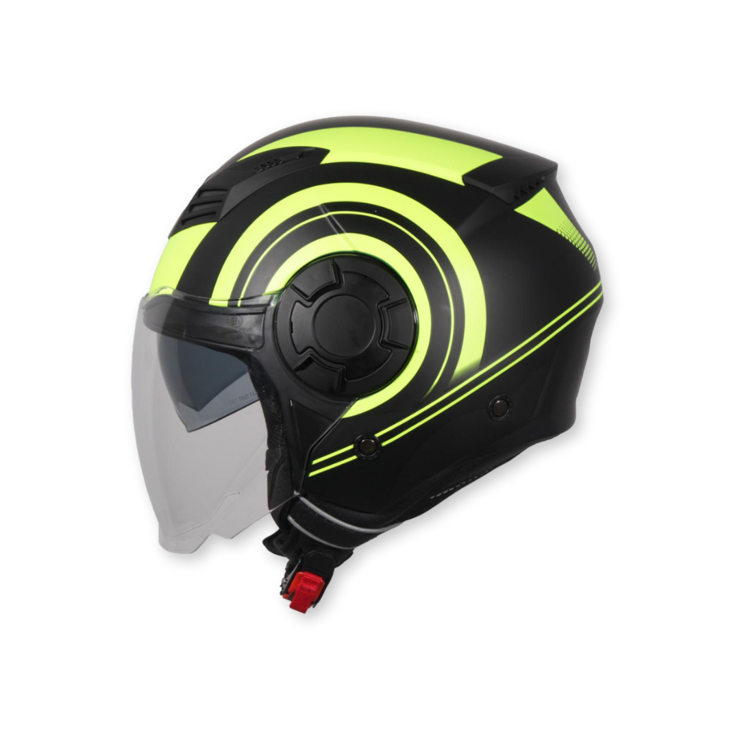 Helmet vito isola matt black / fluorine